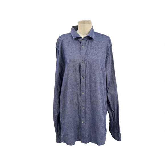 Scotch & Soda‎ Savoir Faire Sophistique Men's Blue Button Up Size XXL - Picture 1 of 10